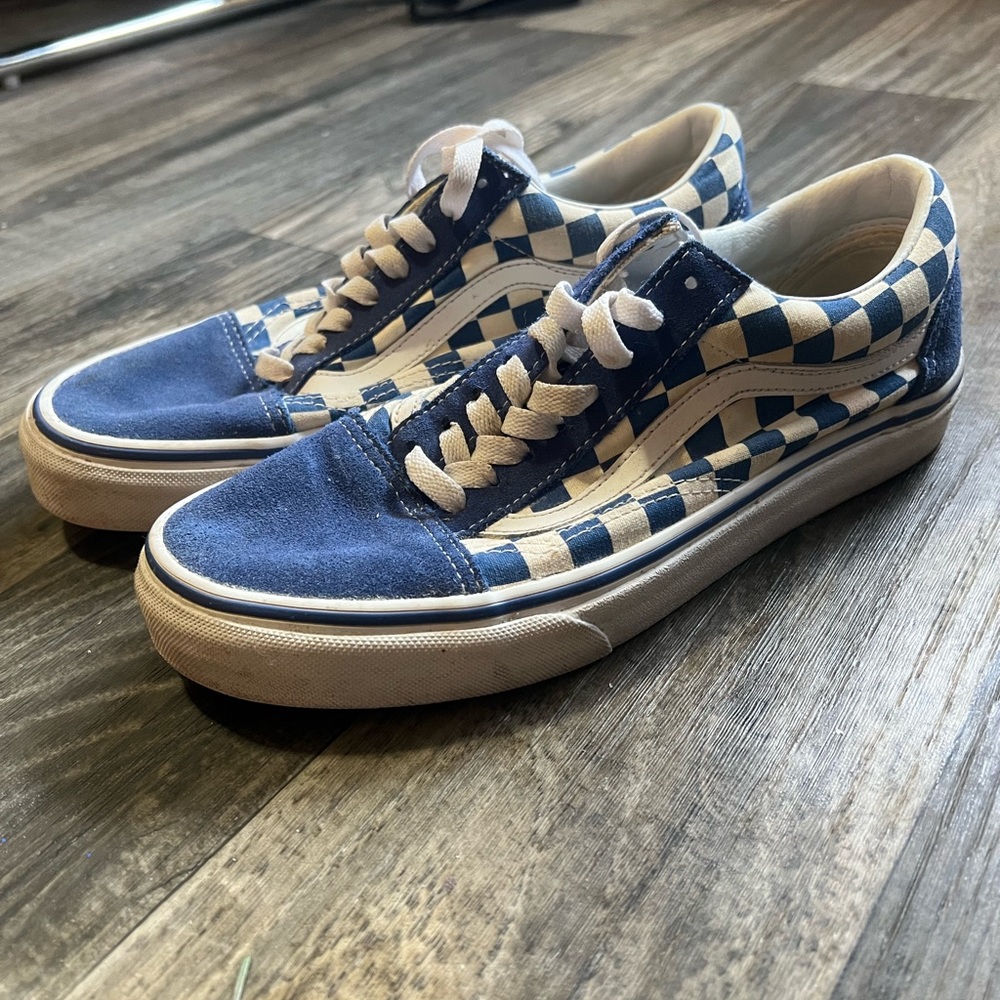 Blue Checkered Old Skool Vans
